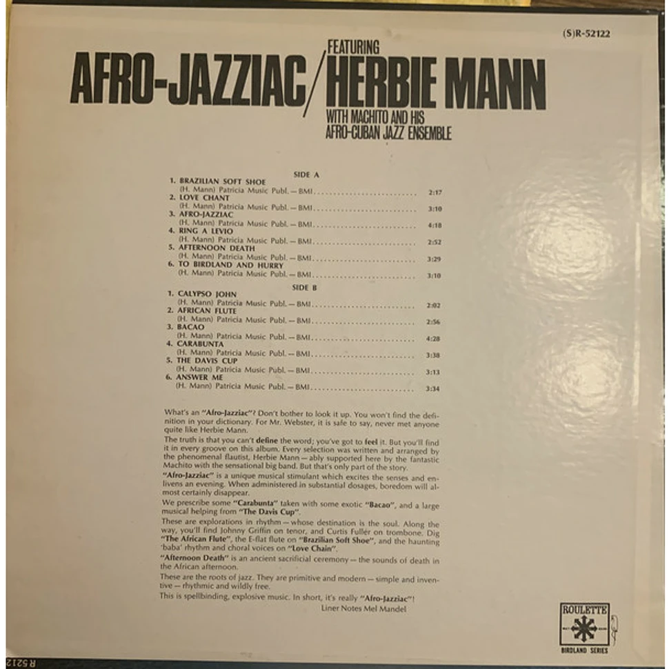 Herbie Mann With Machito & His Afro-Cubans - Afro Jazziac