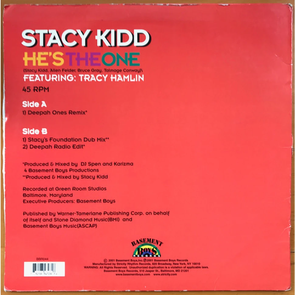 Stacy Kidd Featuring Tracy Hamlin - He's The One