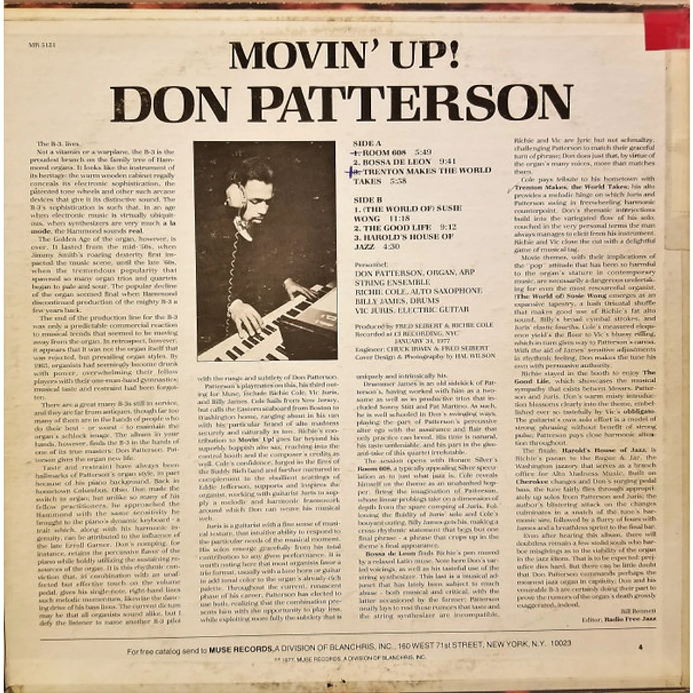 Don Patterson - Movin' Up!