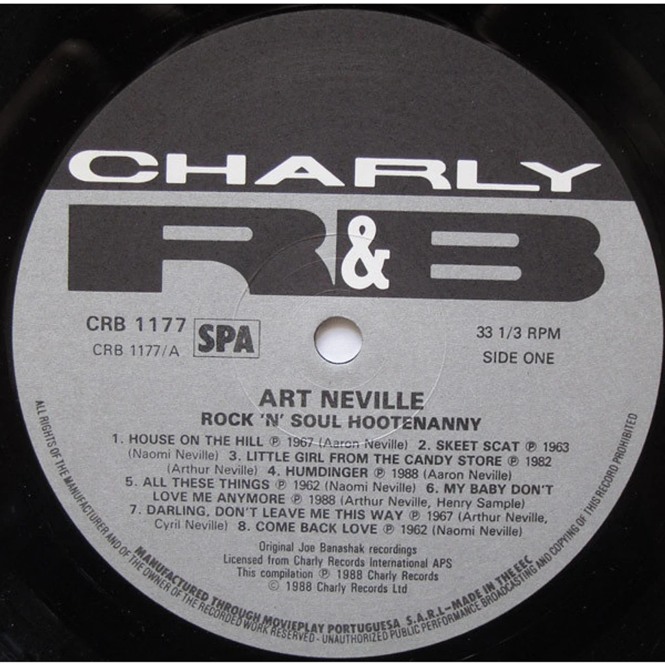 Art Neville - Rock 'N' Soul Hootenanny - Vinyl LP - 1988 - EU