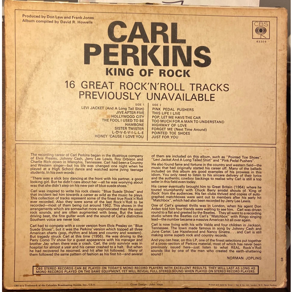 Carl Perkins - King Of Rock