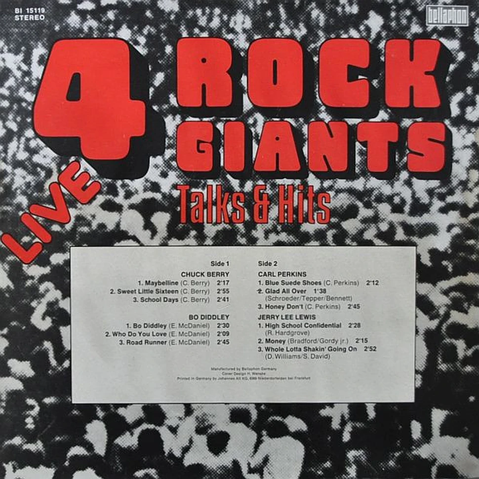 Chuck Berry, Bo Diddley, Carl Perkins, Jerry Lee Lewis - 4 Rock Giants, Talks & Hits