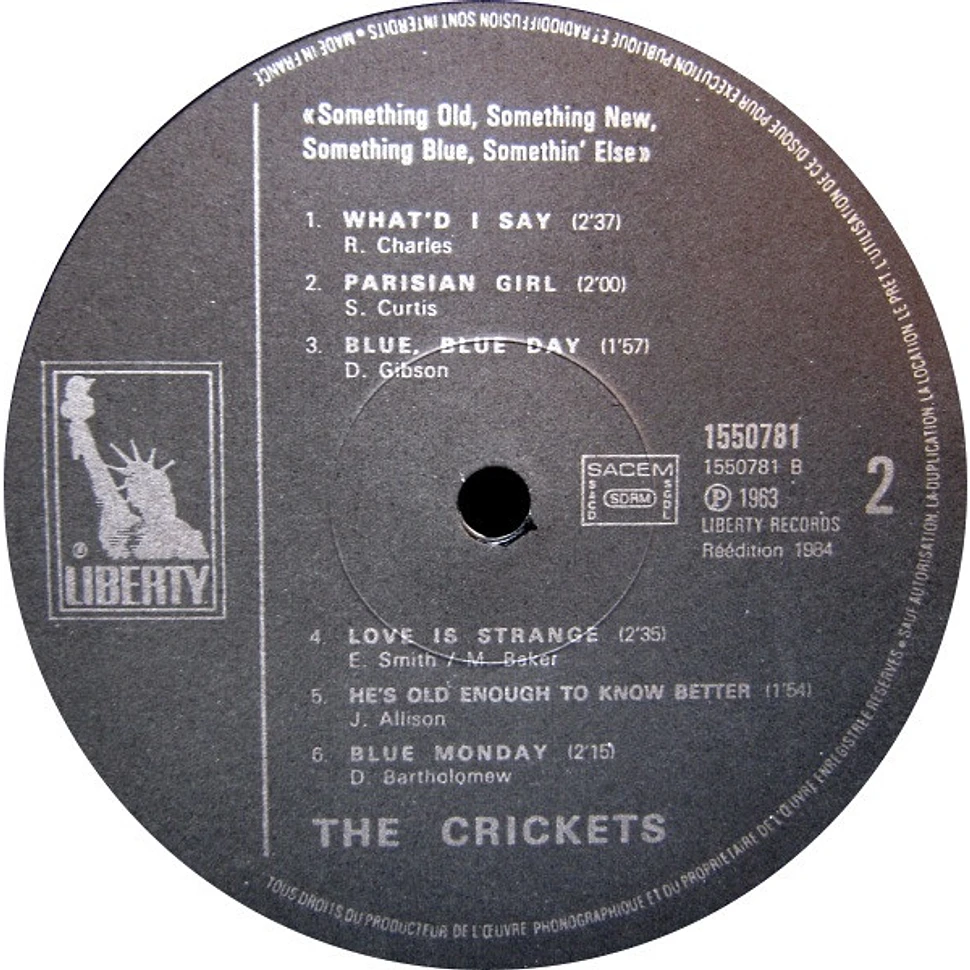 The Crickets - Something Old, Something New, Something Blue, Somethin' Else !!!!!!