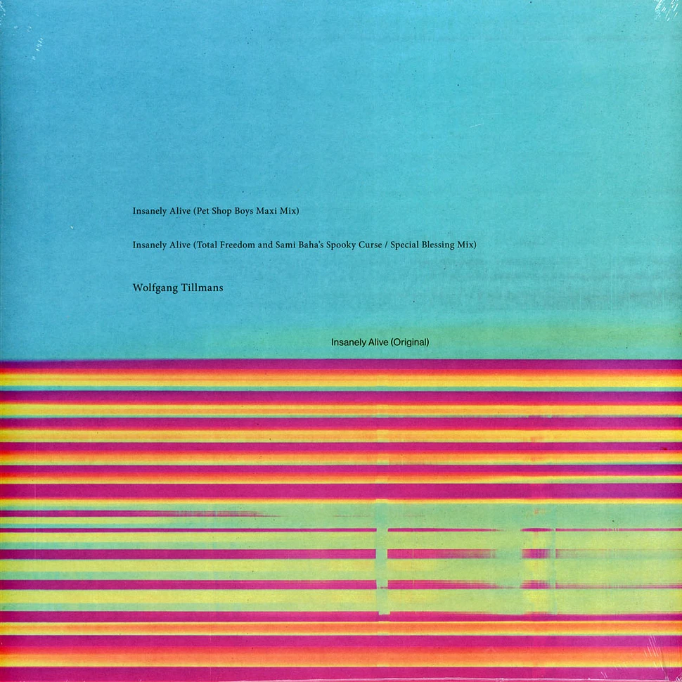 Wolfgang Tillmans - Insanely Alive Pet Shop Boys, Total Freedom Remix