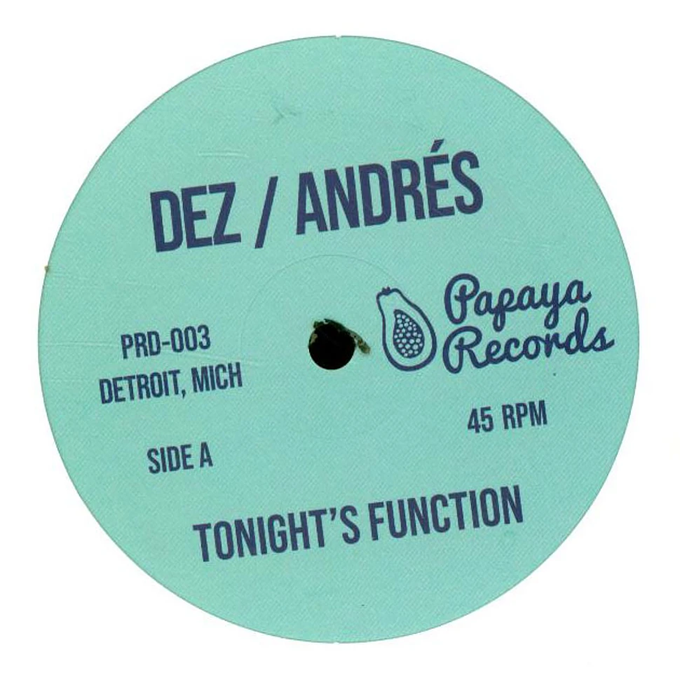 Andres (DJ Dez) - Tonights Function / People Of The World