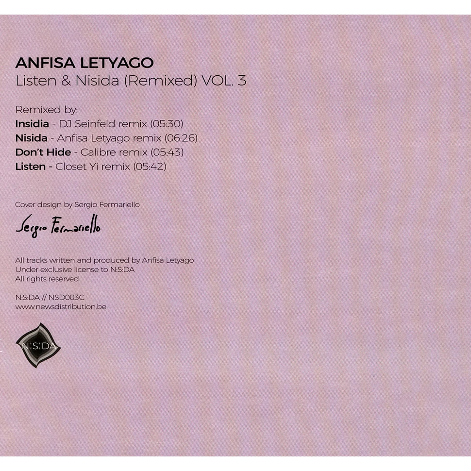 Anfisa Letyago - Listen & Nisida Remixed Volume 3