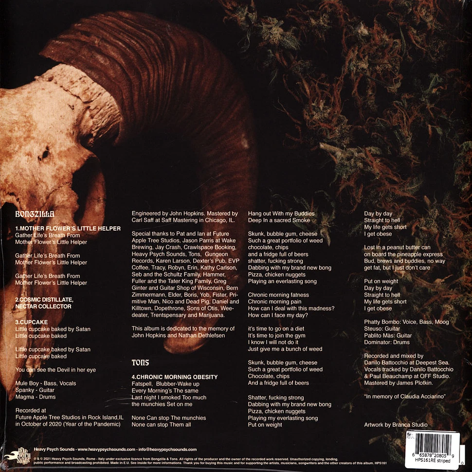 Bongzilla & Tons - Doom Sessions Voume 4 Striped Neon Magenta Vinyl Edition