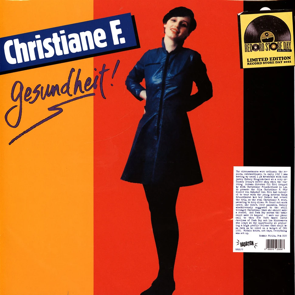 Christiane F - Gesundheit Record Store Day 2022 Splattered Vinyl Edition