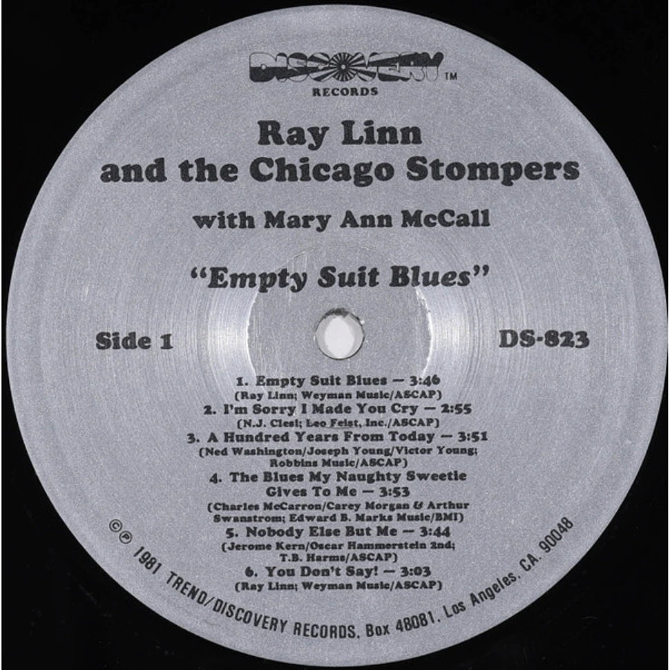 Ray Linn And The Chicago Stompers With Mary Ann McCall - Empty Suit Blues