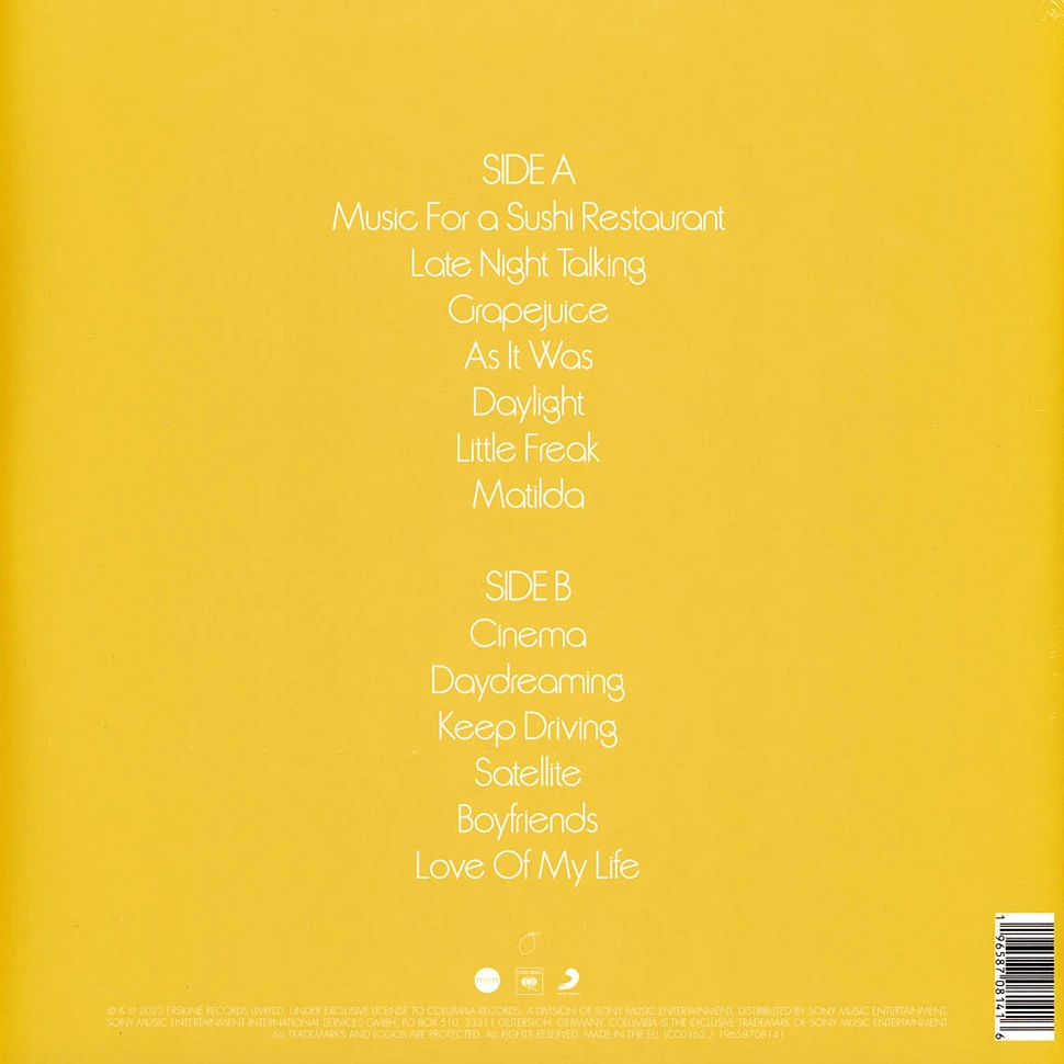 Harry Styles - Harry's House Transparent Yellow Vinyl Edition