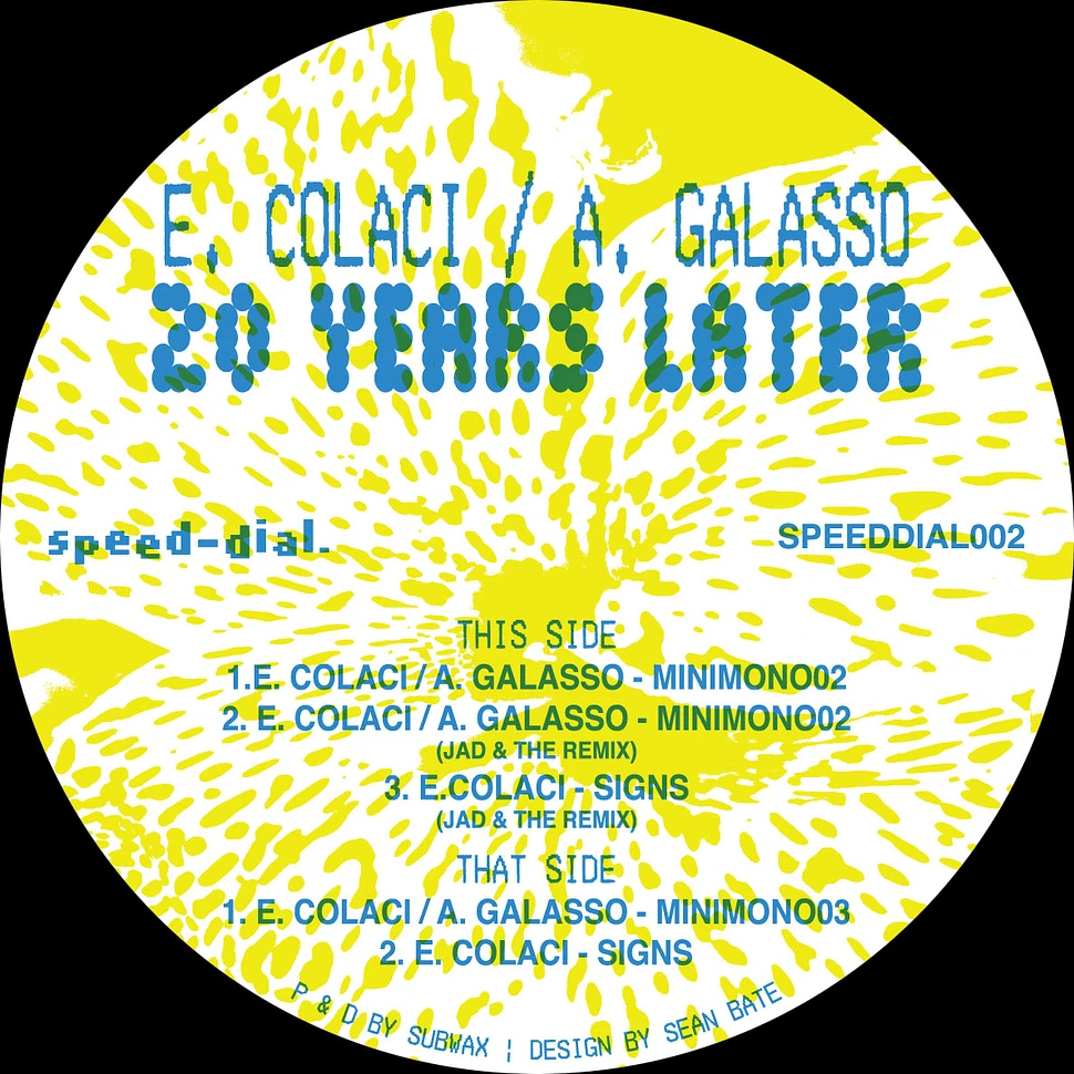 E. Colaci & A. Galasso - 20 Years Later Jad & The Remixes