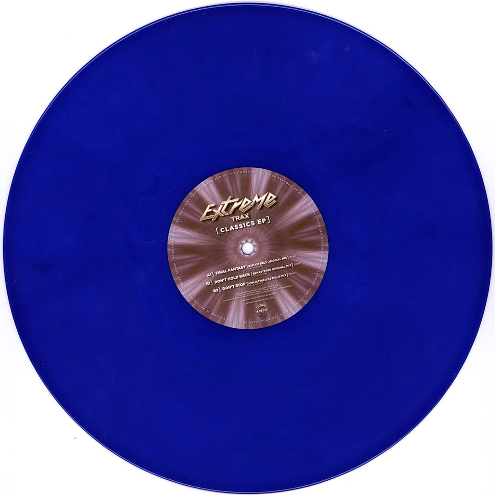 Extreme Trax - Classics EP Blue Vinyl Edition