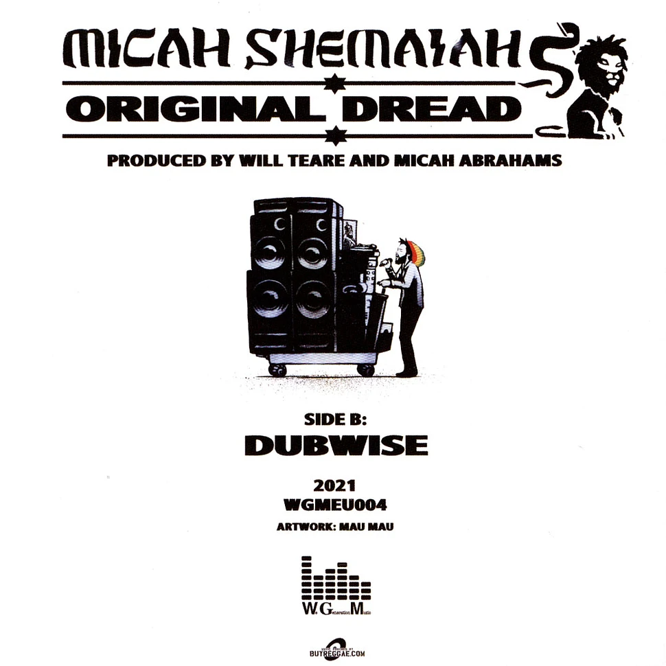 Micah Shemaiah - Original Dread (Picture Sleeve)