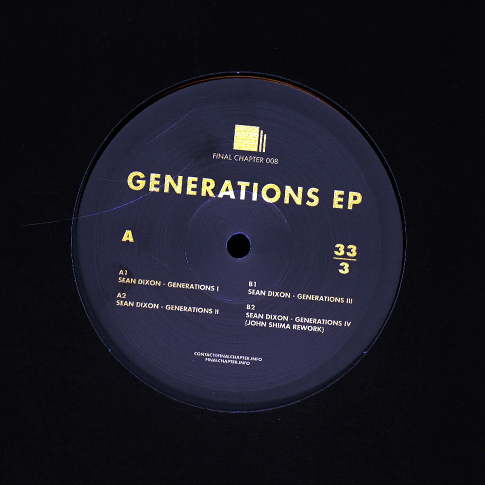 Sean Dixon - Generations EP