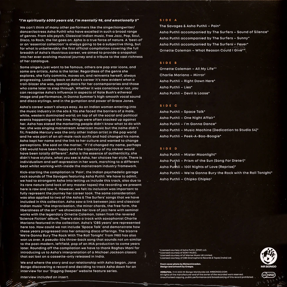 Asha Puthli - The Essential Black Vinyl Edition