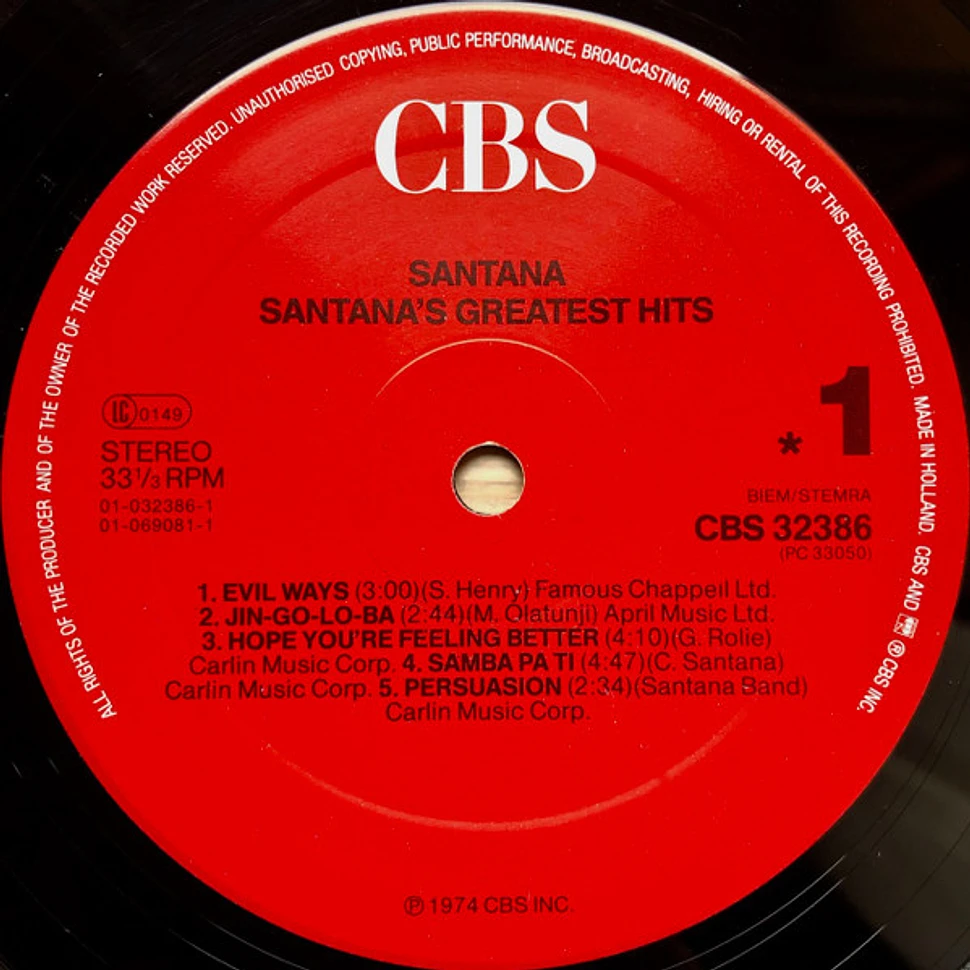 Santana - Santana's Greatest Hits