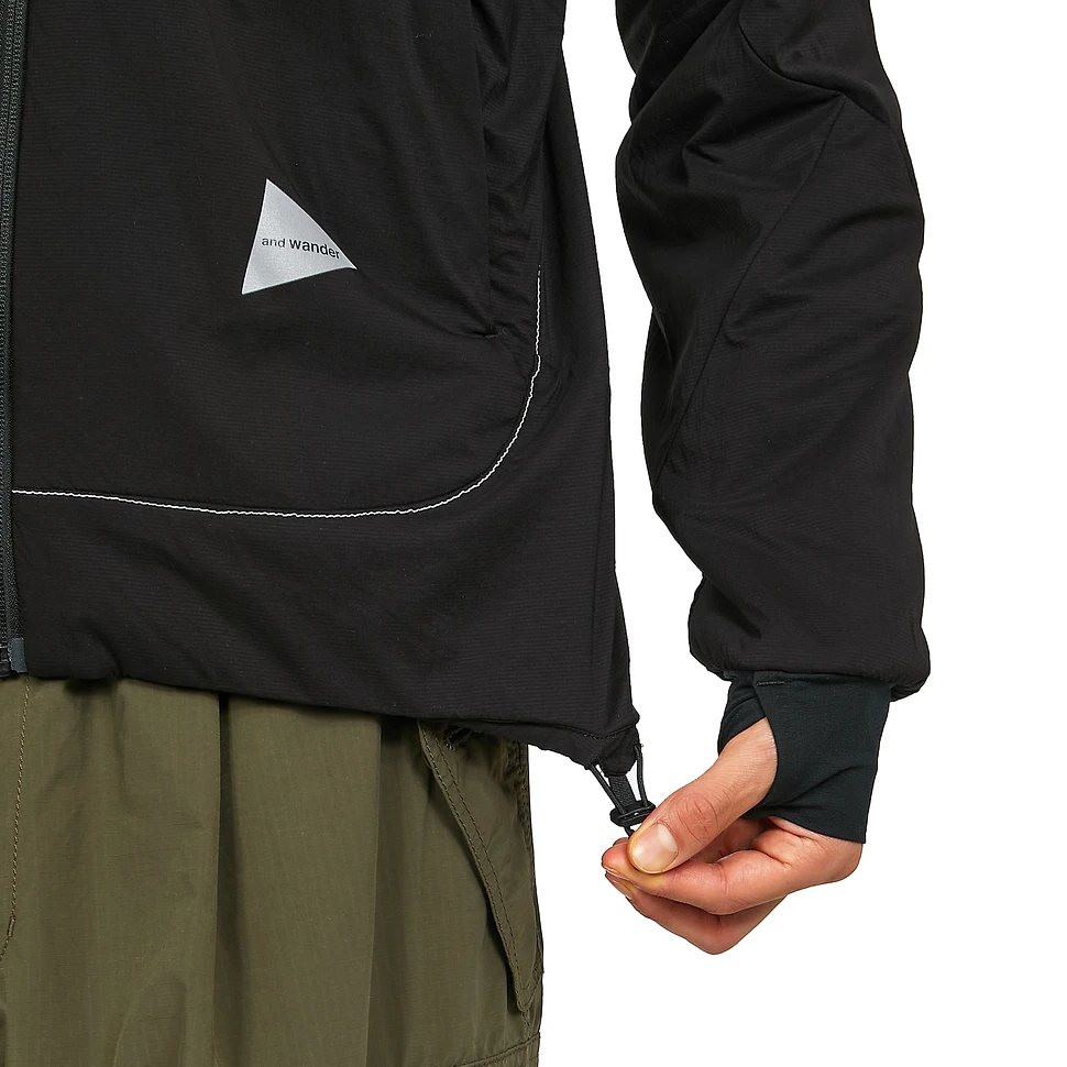 and wander Alpha Air Hoodie - Black