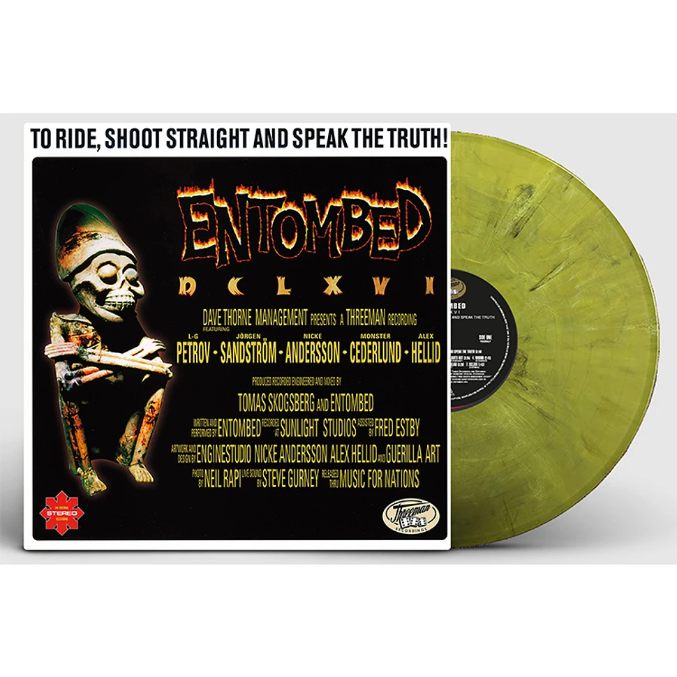 Entombed - DCLXVI - To Ride, Shoot Straight And Speak The Truth Yellow Vinyl Edition