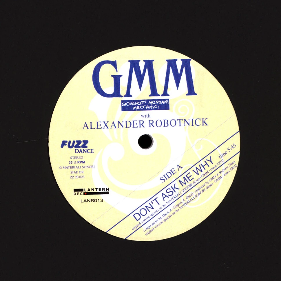 Mondani Meccanici & Alexander Robotnick - Don't Ask Me Why / Love Supreme Clear Vinyl Edition