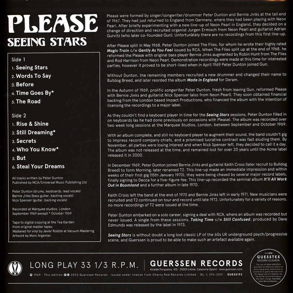 Please - Seeing Stars White Vinyl Edition