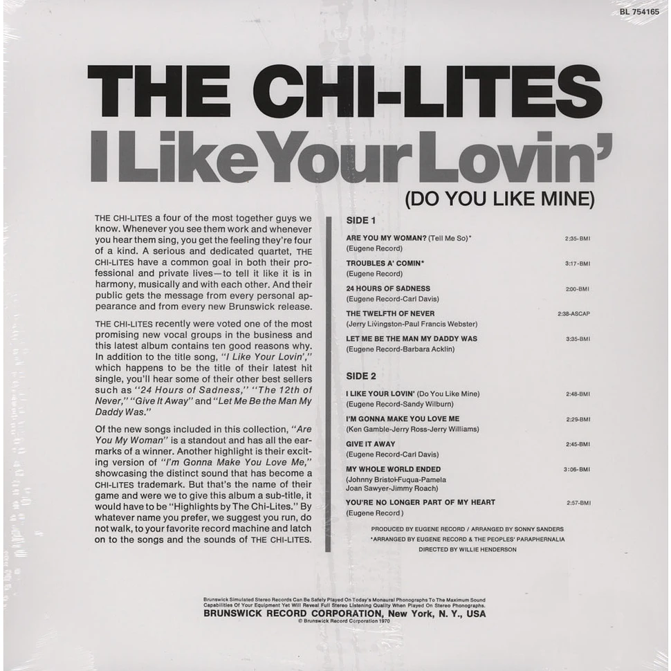 The Chi-Lites - I Like Your Lovin' (Do You Like Mine)