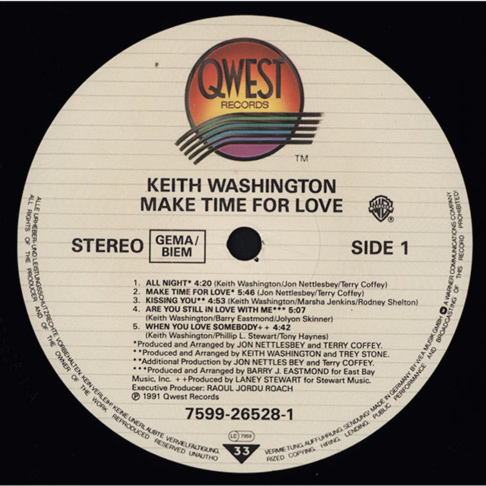 Keith Washington - Make Time For Love