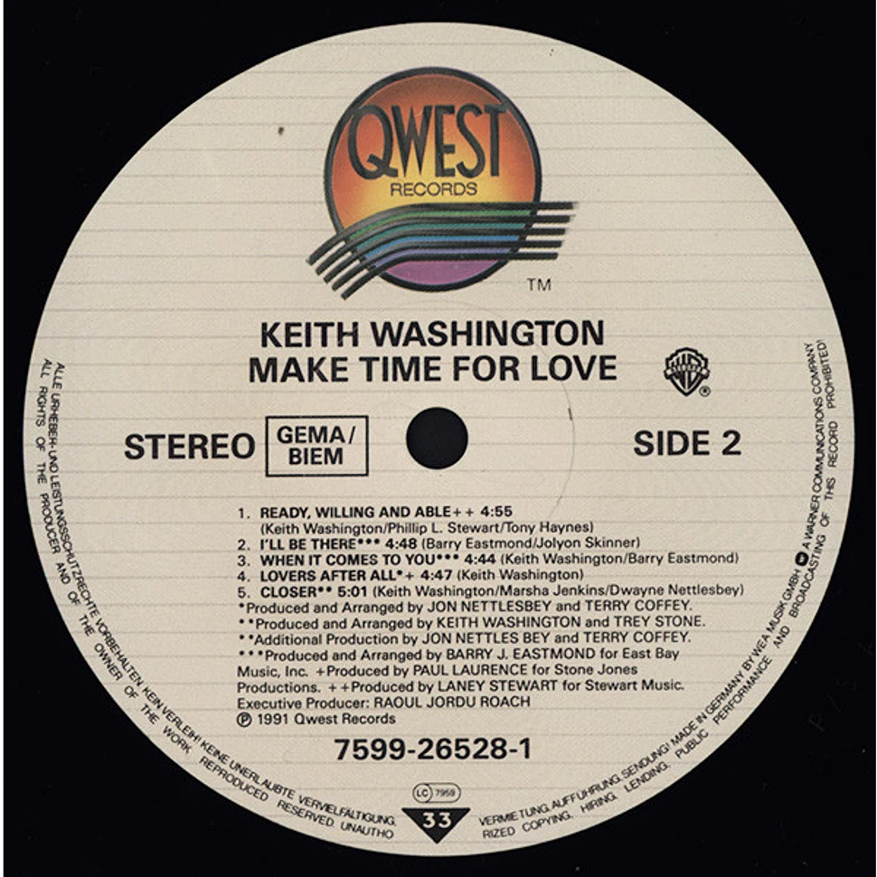 Keith Washington - Make Time For Love