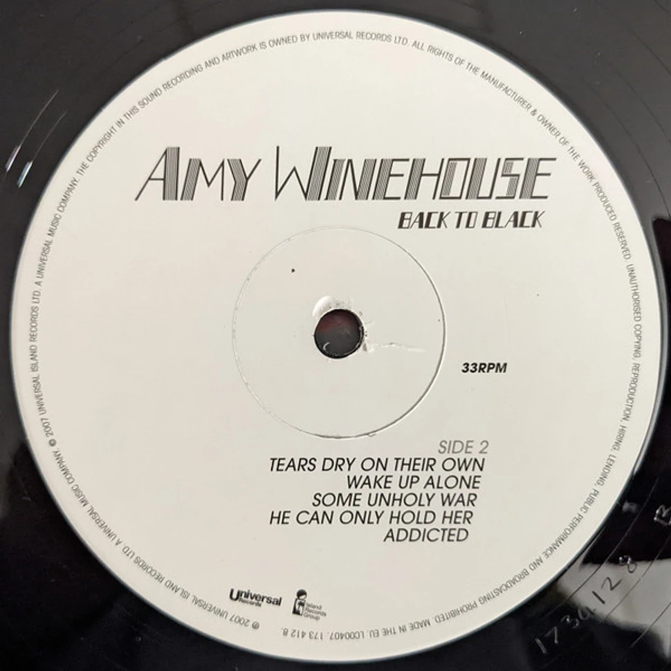 Amy Winehouse - Back To Black - Vinyl LP - 2006 - EU - Original | HHV