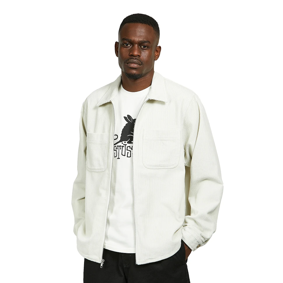 Stüssy - Wide Wale Cord Zip Shirt (Bone) | HHV