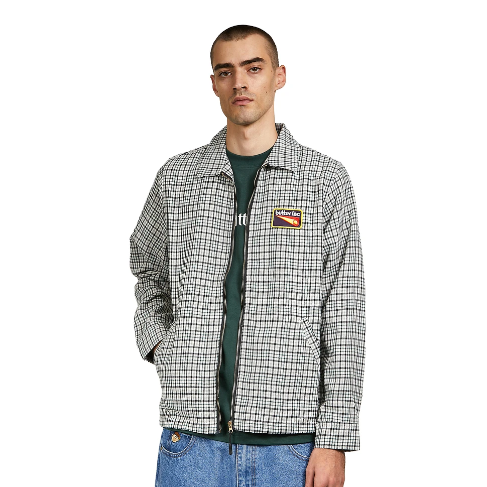 Butter Goods Roller Zip Jacket (White / Black / Forest) HHV