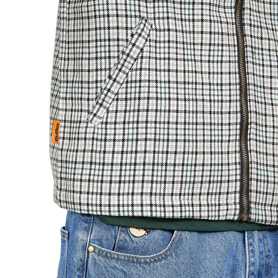 Butter Goods Roller Zip Jacket (White / Black / Forest) HHV