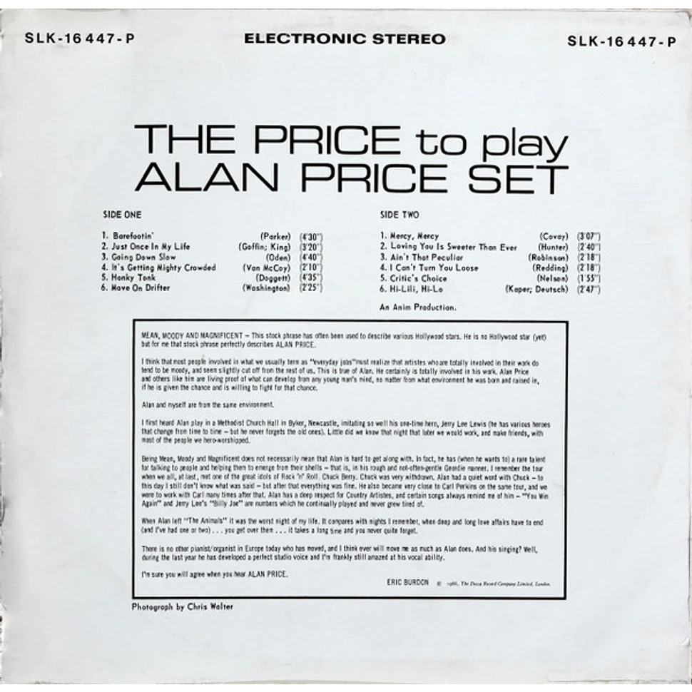 The Alan Price Set - The Price To Play