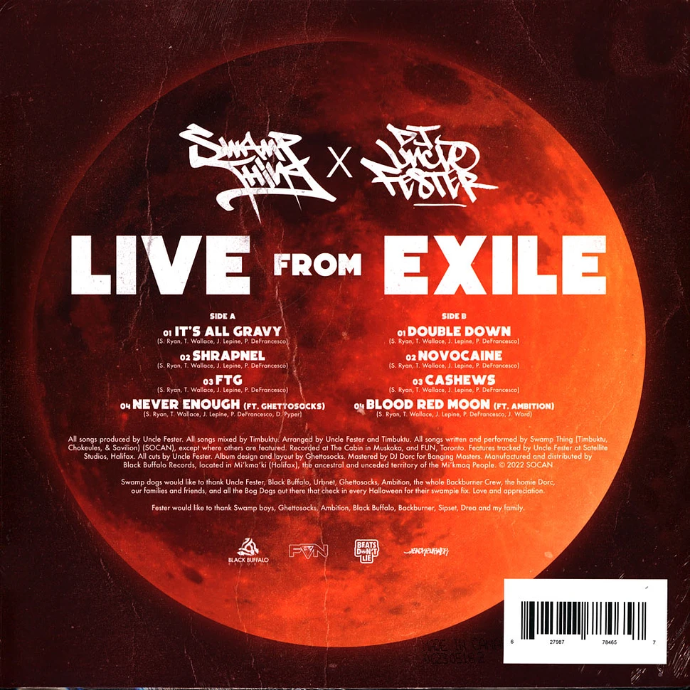 Swamp Thing X Uncle Fester - Live From Exile Picture Disc Vinyl Edition