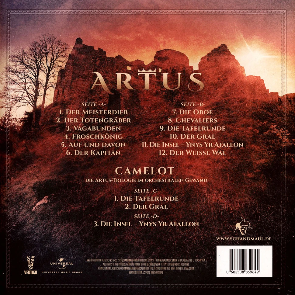 Schandmaul - Artus / Camelot Limited Golden Vinyl Edition