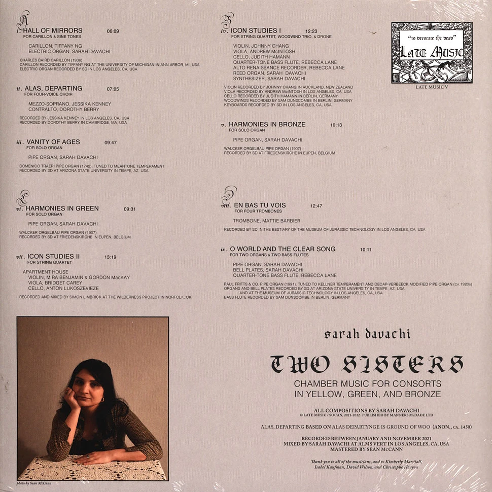 Sarah Davachi - Two Sisters Dark Green Vinyl Edition