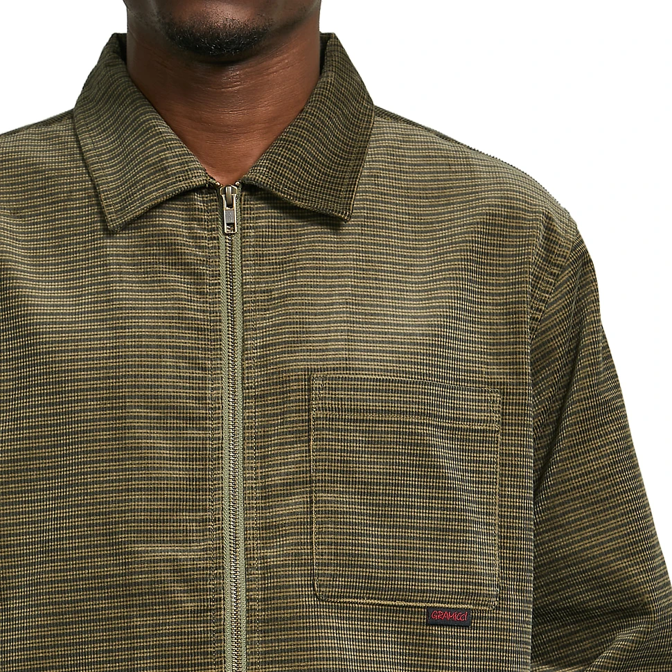 Gramicci - Grid Cord Zip Shirt (Olive) | HHV