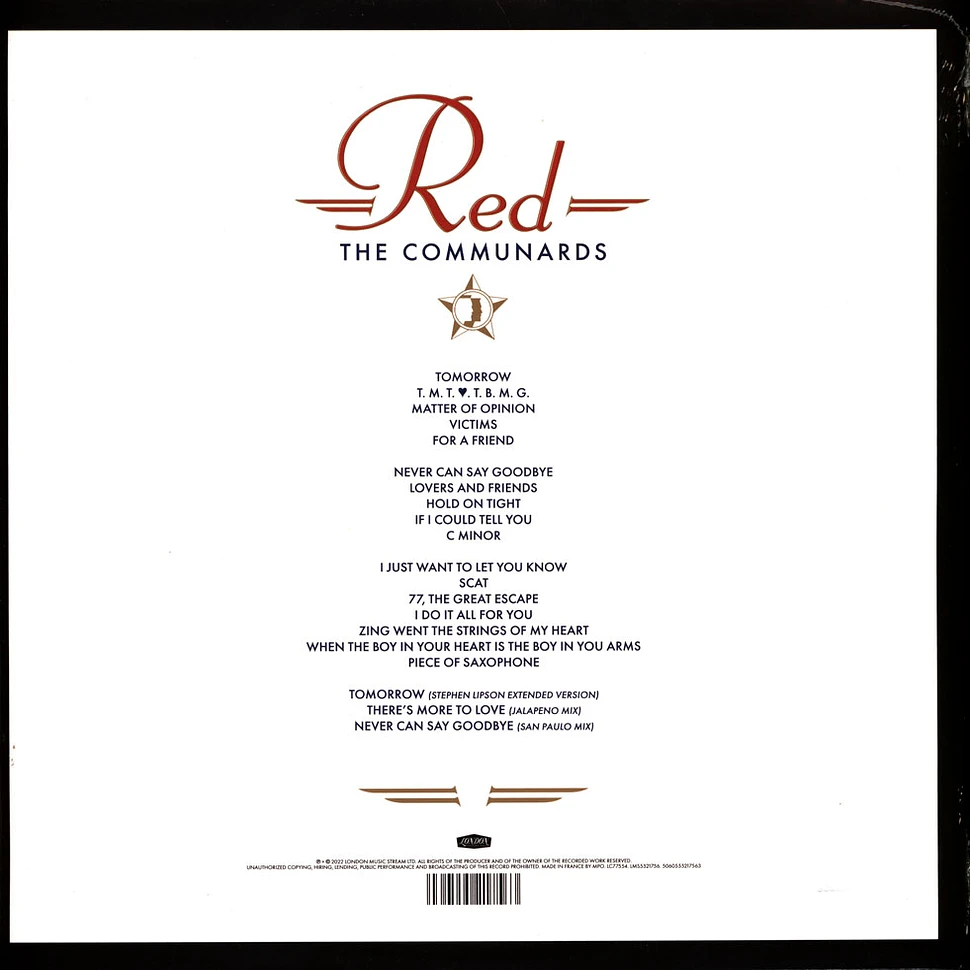 The Communards - Red 35th Anniversary Edition Colored Vinyl Edition