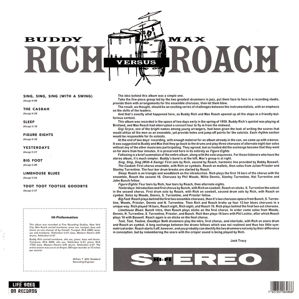 Buddy Rich / Max Roach - Rich Versus Roach