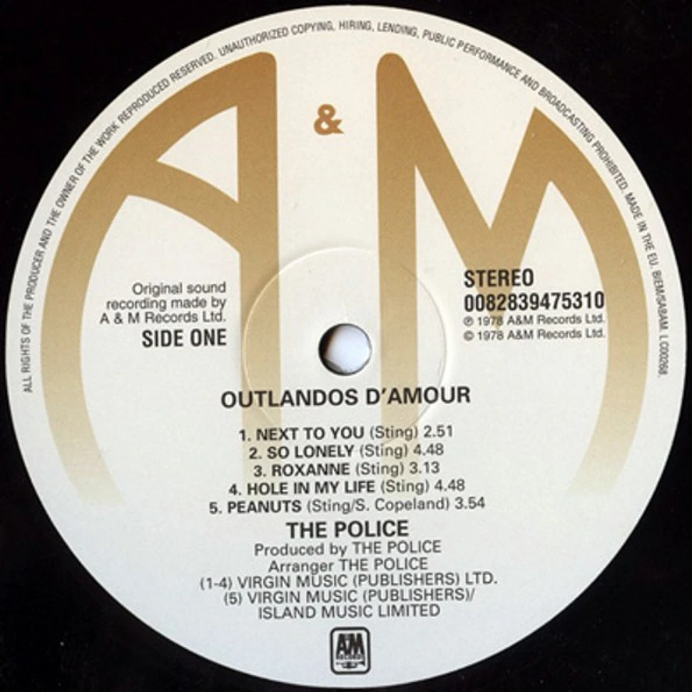 The Police - Outlandos D'Amour