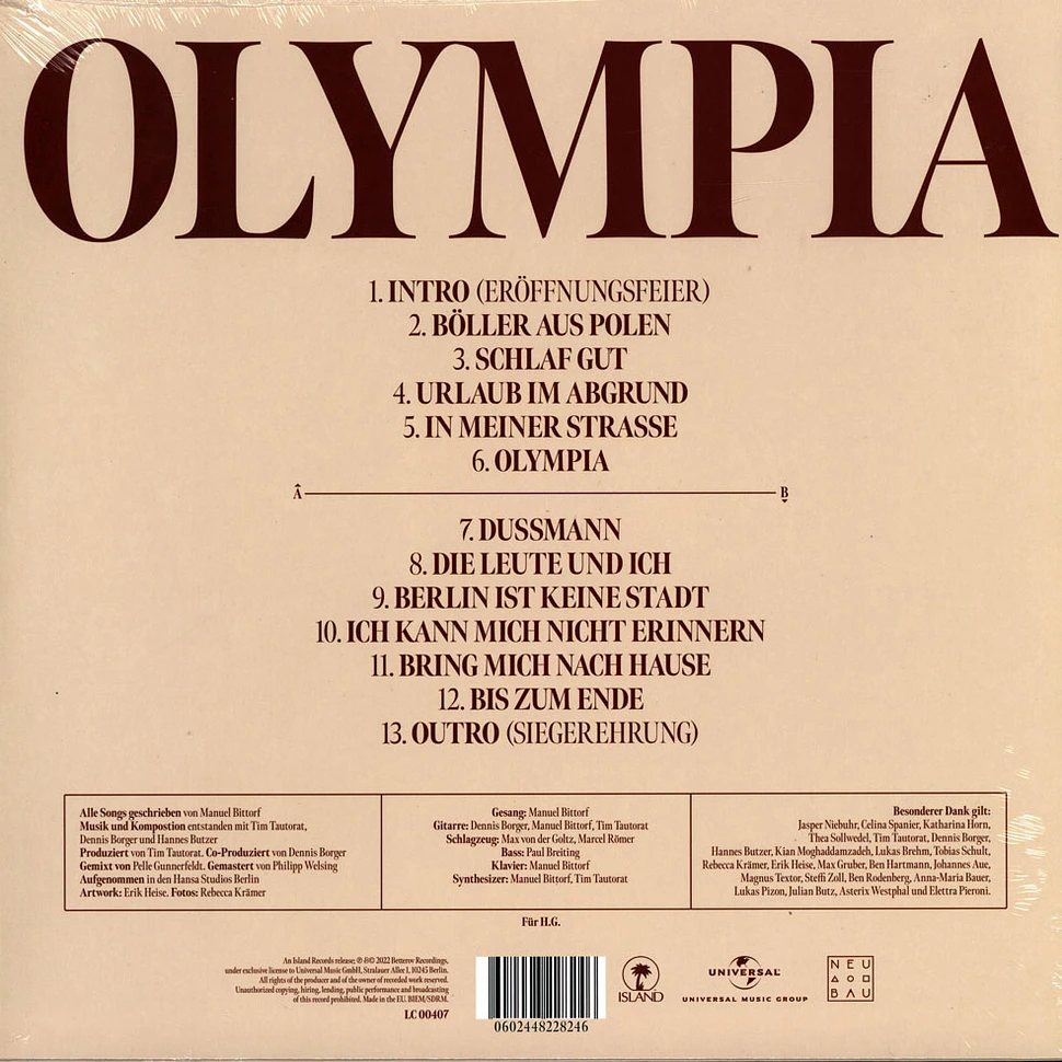 Betterov - Olympia Black Vinyl Edition