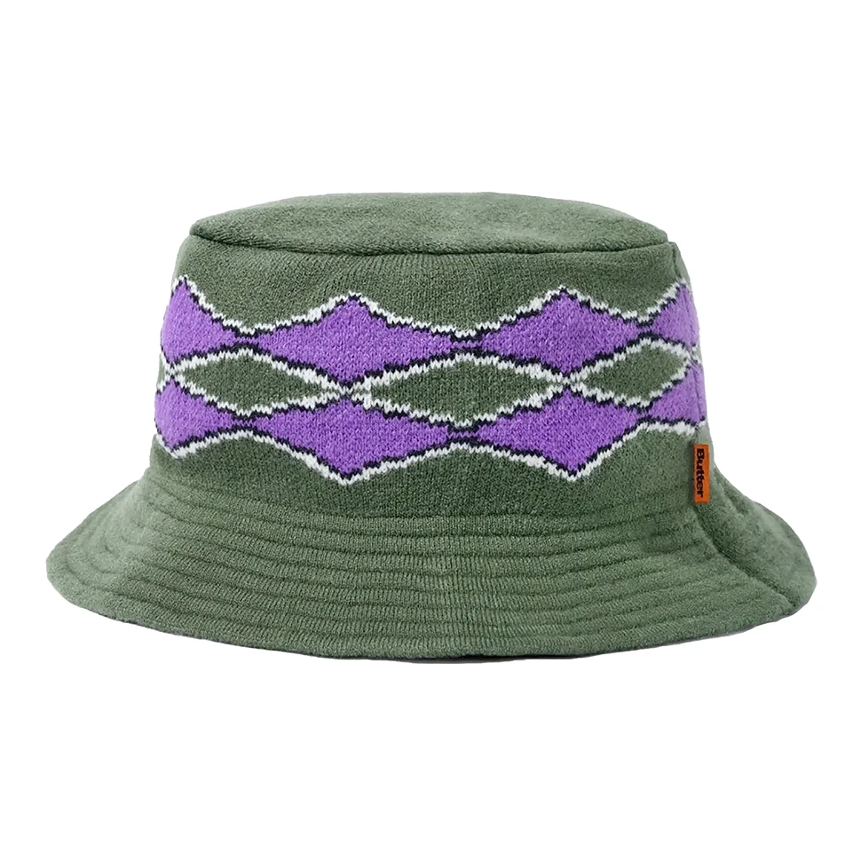 Butter Goods - Diamond Knit Bucket Hat (Sage) | HHV