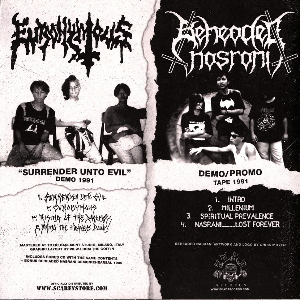 Euronymous / Beheaded Nasrani - Split Black Vinyl Edition