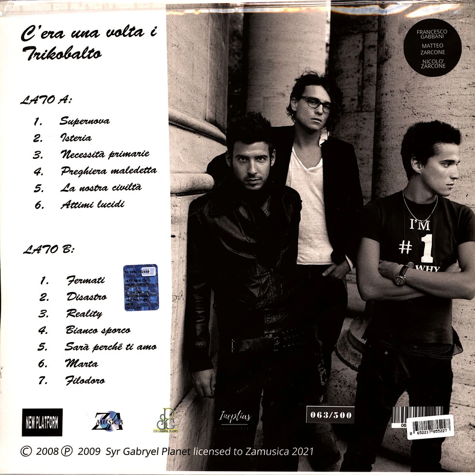 Trikobalto (Francesco Gabbani) - C'era Una Volta I Trikobalto White Vinyl Edtion