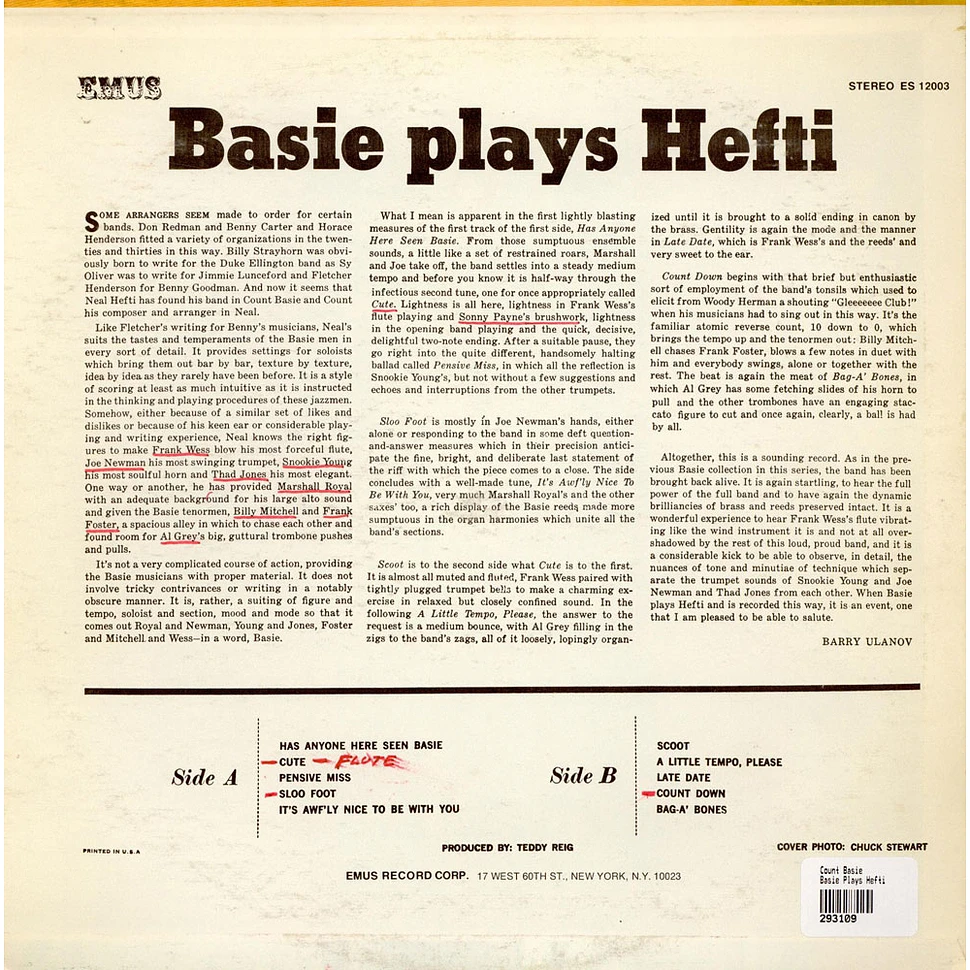 Count Basie - Basie Plays Hefti