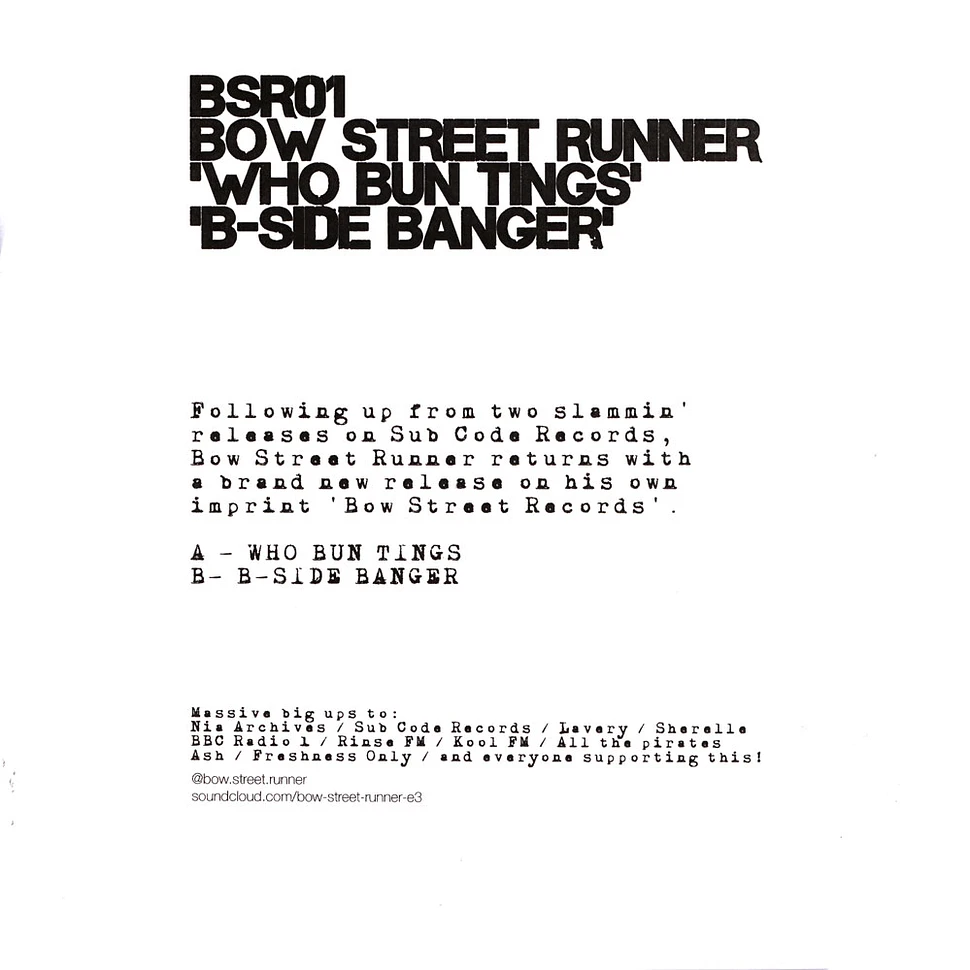 Bow Street Runner - Who Bun Tings