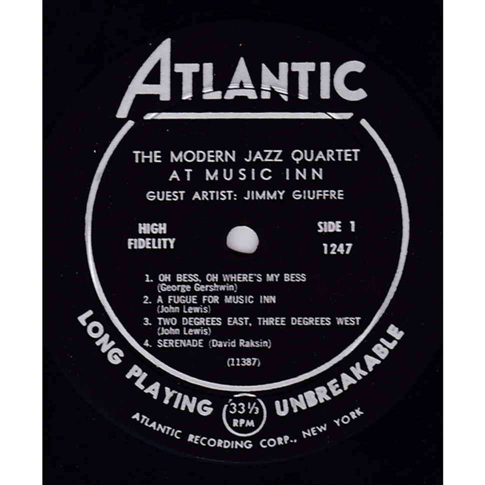 The Modern Jazz Quartet Guest Artist: Jimmy Giuffre - The Modern Jazz Quartet At Music Inn