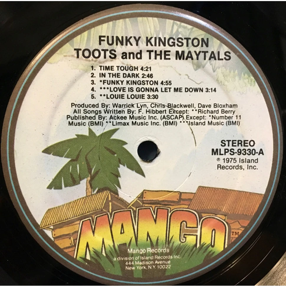 Toots & The Maytals - Funky Kingston - Vinyl LP - 1975 - US