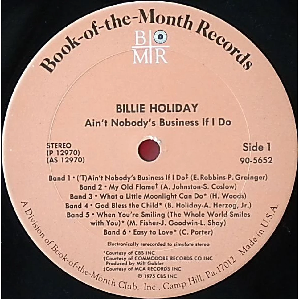 Billie Holiday - Ain't Nobody's Business If I Do