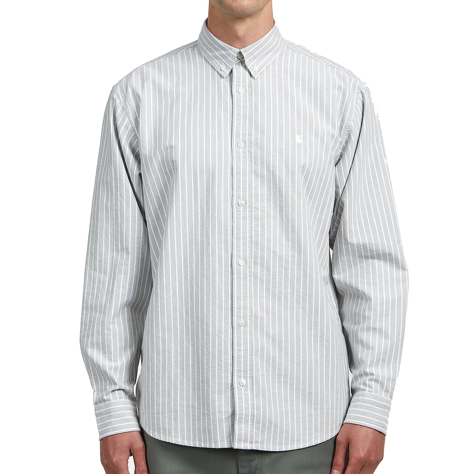 Carhartt WIP - L/S Dabney Shirt (Dabney Stripe / Yucca / White) | HHV