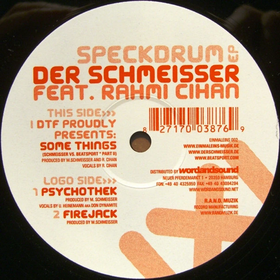 Der Schmeisser Feat. Rahmi Cihan - Speckdrum EP